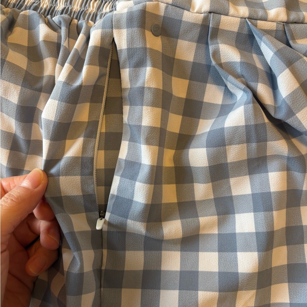 Wayre Travel Short Set in blue gingham - Picture 8 of 11